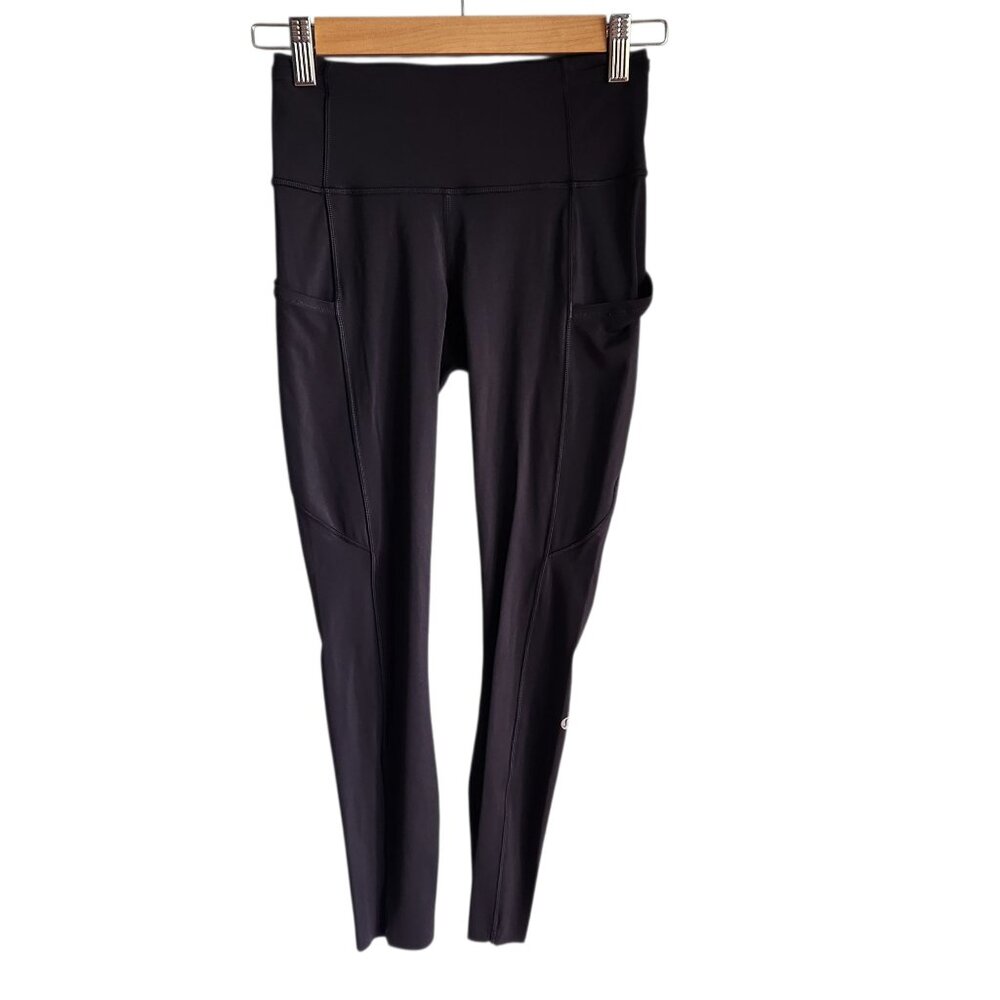 Lululemon Pants Women's Black 4 Fast Free 7/8 Tight II Non Reflexive Nulux 25"